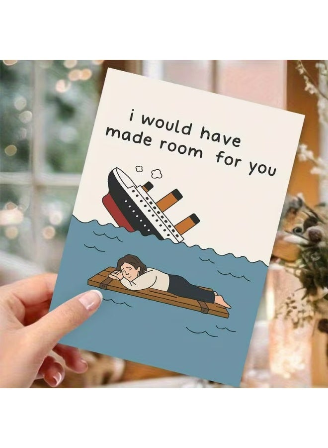 Kandid Cute Valentine's Card 1pc "Titanic Funny" (Titanic) - Image 1